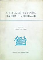 Rivista di cultura classica e medioevale - Anno XII, N. 1/1970