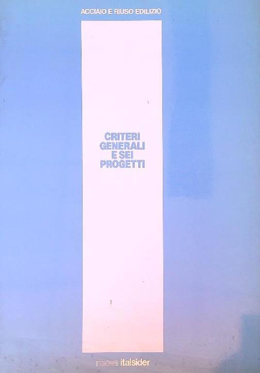 Criteri generali e sei progetti - copertina