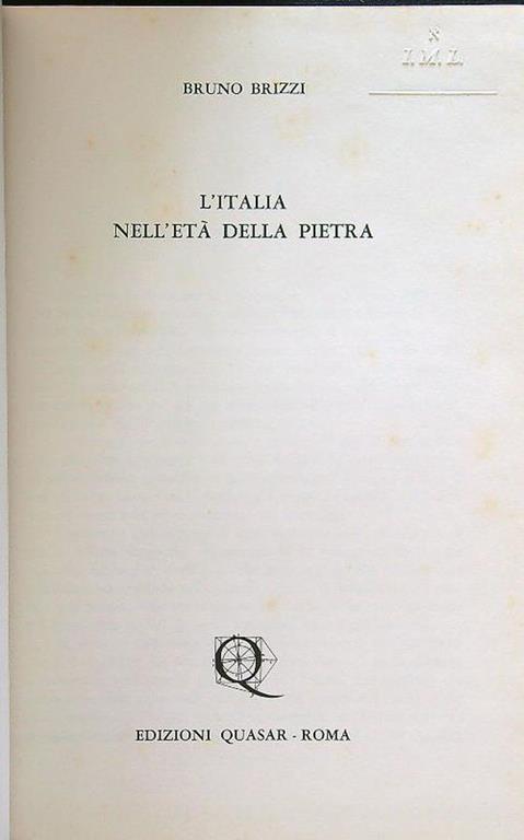 L' Italia nell'età della pietra - Bruno Brizzi - copertina