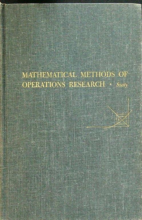 Mathematical methods of operations research - Thomas L. Saaty - copertina
