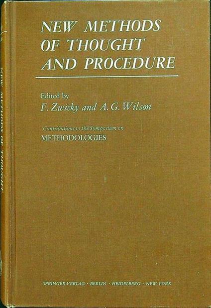 New methods of thought and procedure - copertina