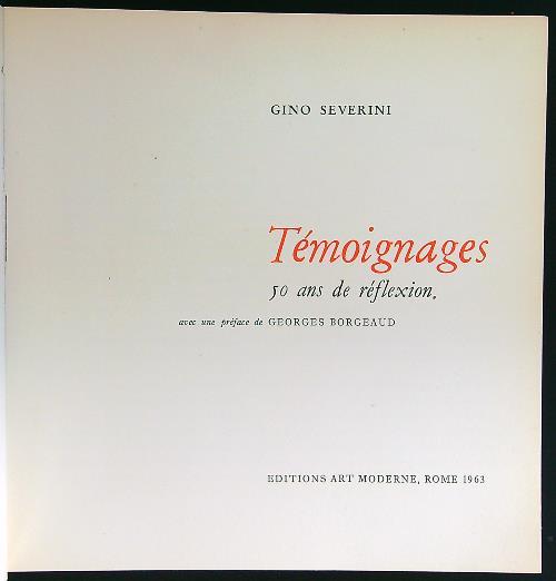 Témoignages vol. I