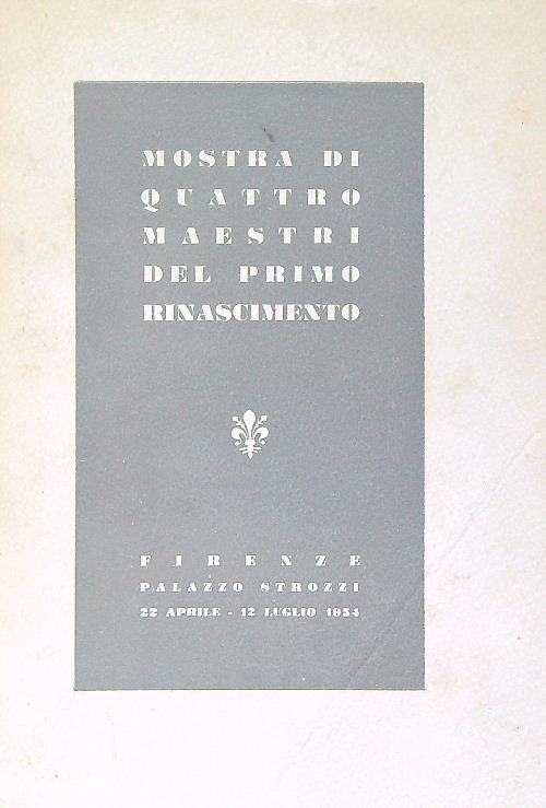 Mostra di quattro maestri del primo rinascimento