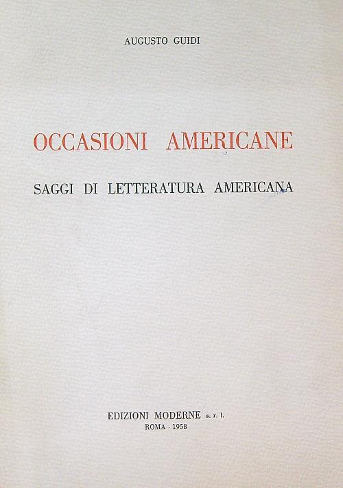 Occasioni americane