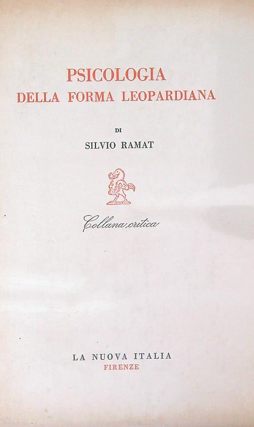 Psicologia della forma Leopardiana