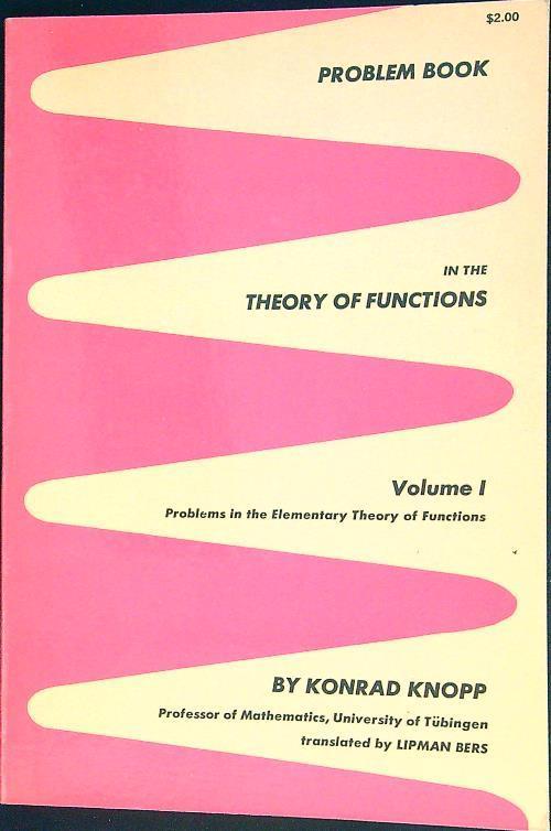 Problem book in the theory of functions Volume I - Konrad Knopp - copertina