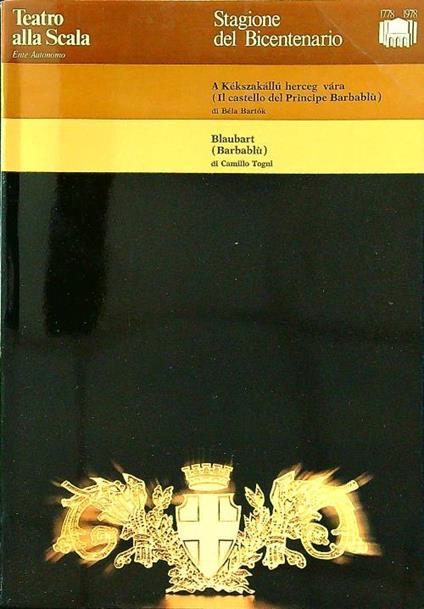 Stagione del bicentenario A Kekszakallu herceg vara/Blaubart - copertina