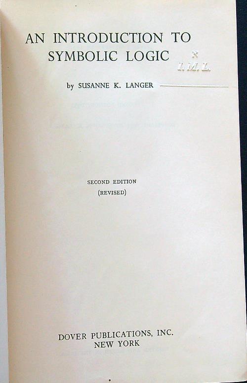 An introduction to symbolic logic