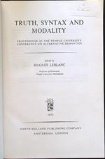 Truth, syntax and modality