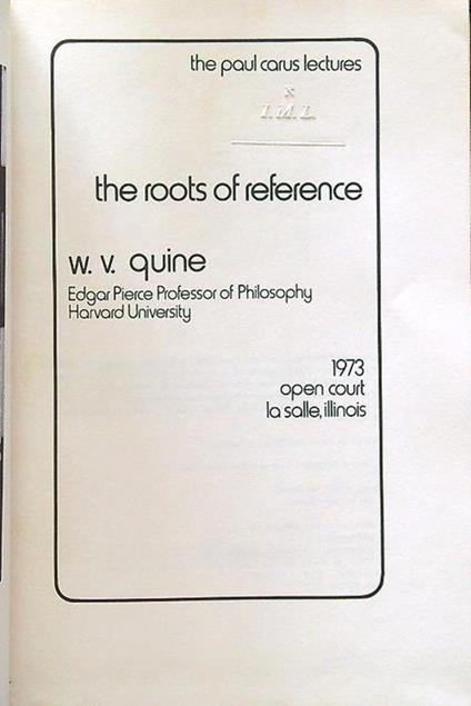 The roots of reference - copertina