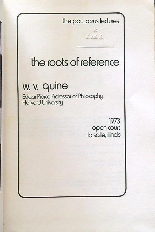 The roots of reference - copertina