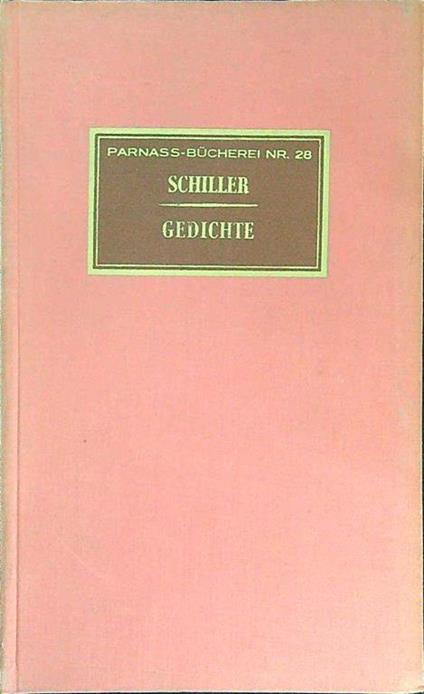 Gedichte - Friedrich Schiller - copertina