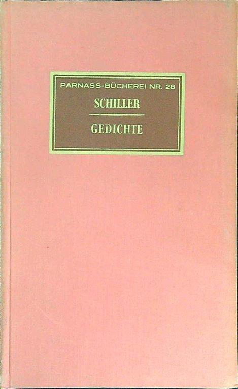 Gedichte - Friedrich Schiller - copertina