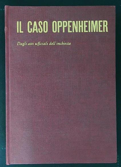 Il caso di Oppenheimer - copertina