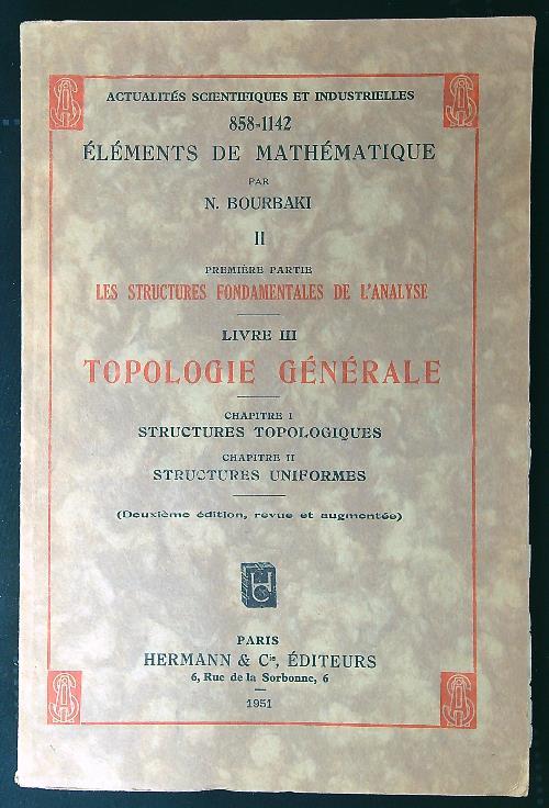Topologie générale chapitre I-II