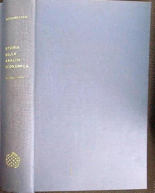 Storia della analisi economica Volume Terzo - copertina