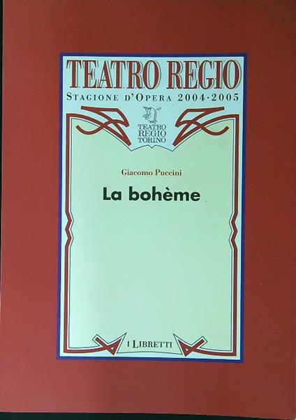 La bohème - Giacomo Puccini - copertina