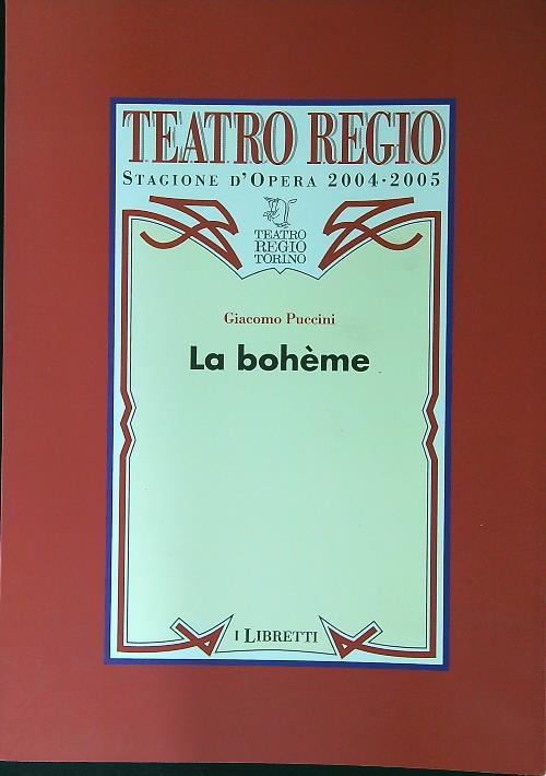 La bohème - Giacomo Puccini - copertina