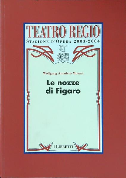 Le nozze di Figaro - W.A. Mozart - copertina