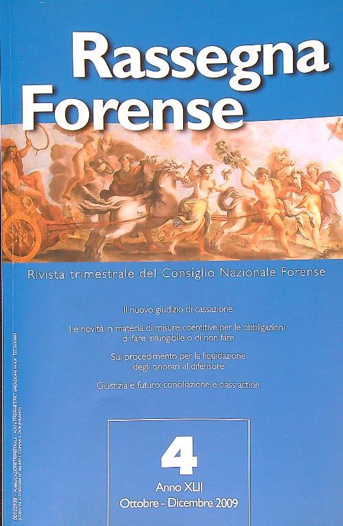 Rassegna Forense 4/Ottobre - Dicembre 2009 - copertina