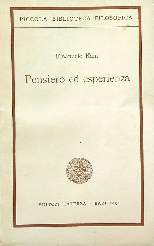 Pensiero ed esperienza