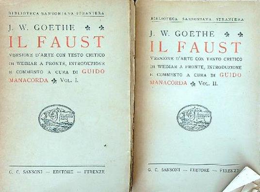 Il faust. 2vv - copertina