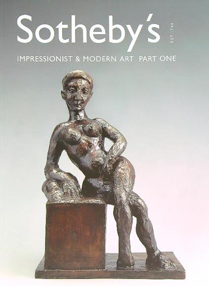 Sotheby's Est 1744. Impressionist & modern art. Part one - copertina