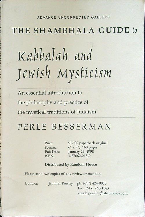 The Shambhala guide to Kabbalah and jewish mysticism
