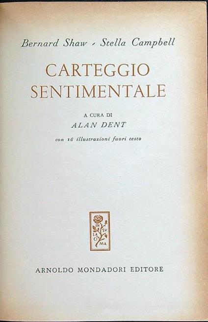 Carteggio sentimentale - Shaw - copertina