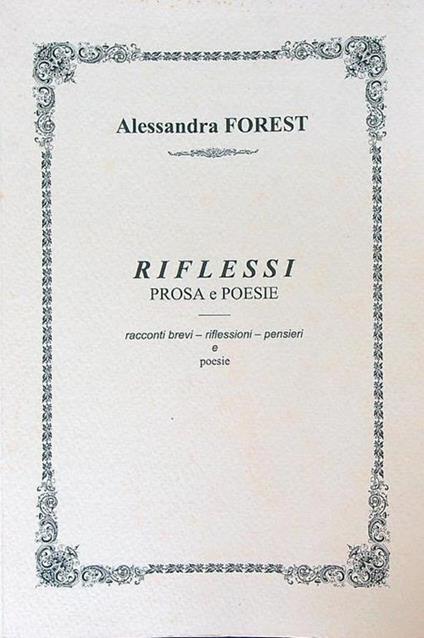 Riflessi prosa e poesie - copertina
