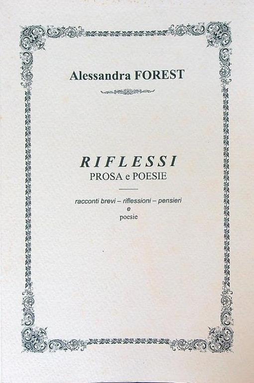 Riflessi prosa e poesie - copertina
