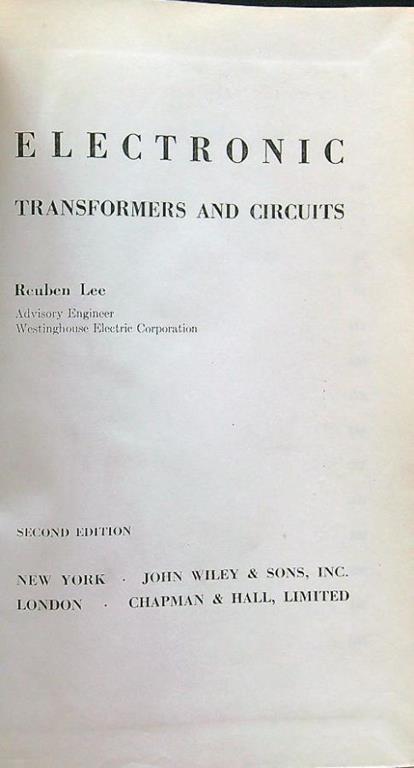 Electronics transformers and circuits - copertina