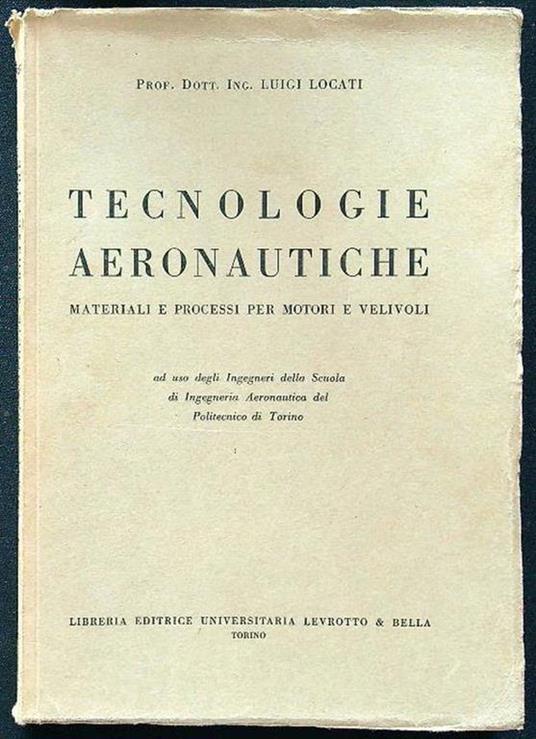 Tecnologie aeronautiche - Luigi Locati - copertina