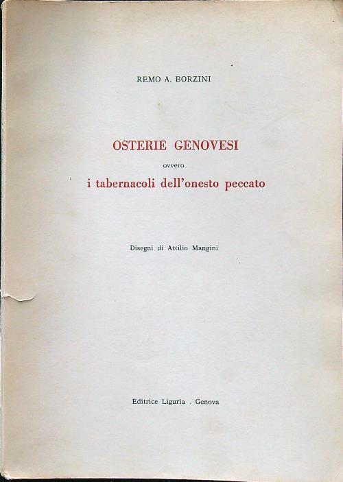 Osterie genovesi ovvero i tabernacoli dell'onesto peccato
