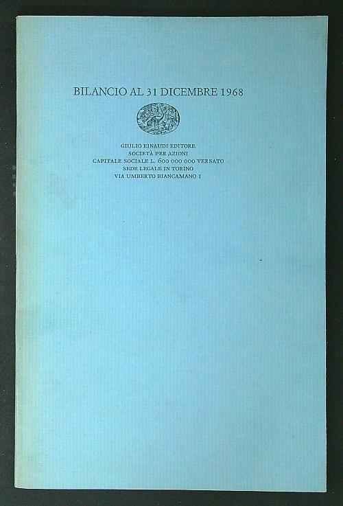 Bilancio al 31 dicembre 1968
