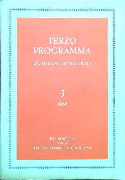 Terzo Programma 3/1966 - copertina