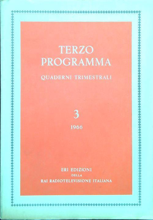 Terzo Programma 3/1966 - copertina