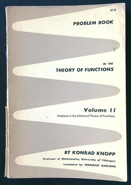 Problem Book in the Theory of Functions vol. II - Konrad Knopp - copertina