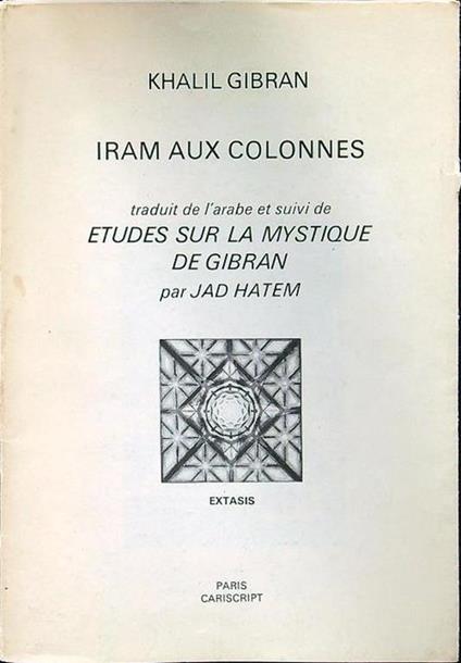 Iram aux colonnes - Khalil Gibran - copertina