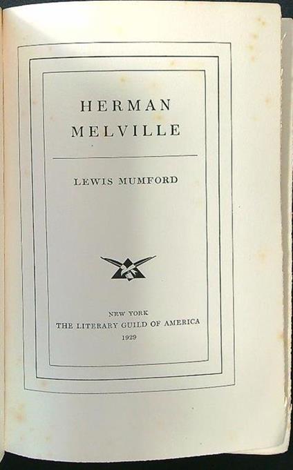 Herman Melville - Lewis Mumford - copertina