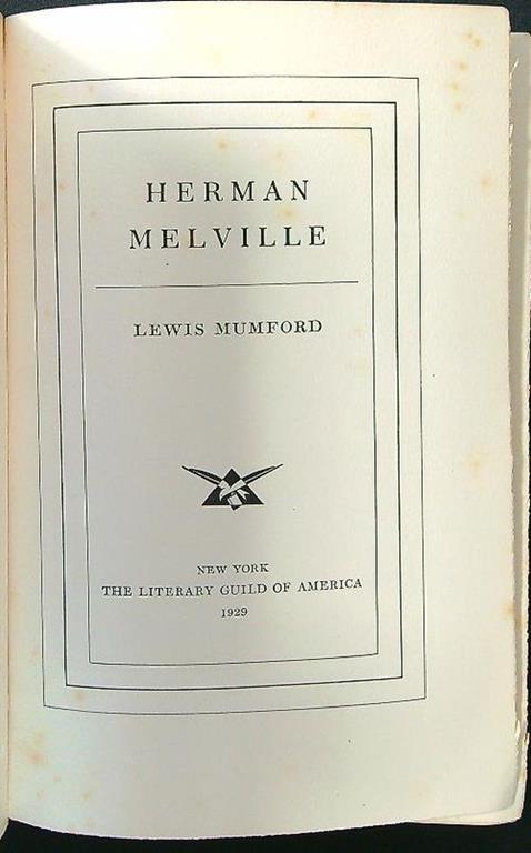 Herman Melville - Lewis Mumford - copertina