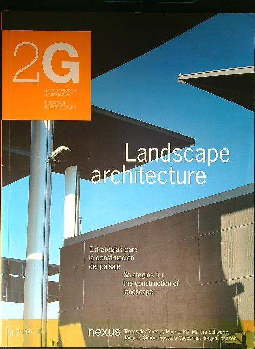 2 G. Landscape architecture n. 3 1997 / III - copertina
