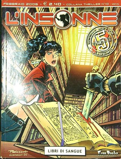 L' insonne n. 5/febbraio 2006: Libri di sangue - copertina