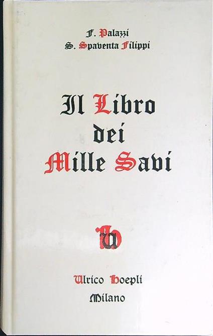 Il libro dei mille Savi Ristampa anastatica - Fernando Palazzi - copertina