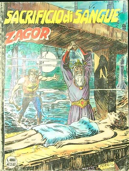 Zagor n. 483/luglio 2001: Sacrificio di sangue - copertina