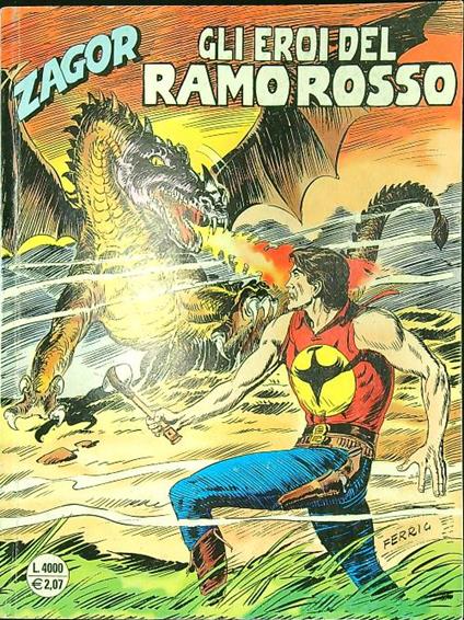 Zagor n. 484/agosto 2001: Gli eroi del Ramo Rosso - copertina