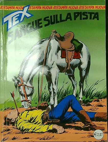 Tex (Ristampa Nuona) n. 74/marzo 2002: Sangue sulla pista - Gianluigi Bonelli - copertina