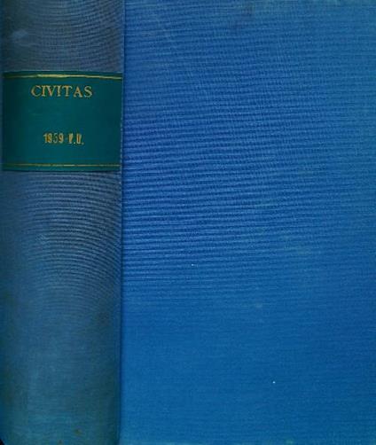 Civitas 1959 / Anno X dal N. 1-2 al n. 11-12 - copertina