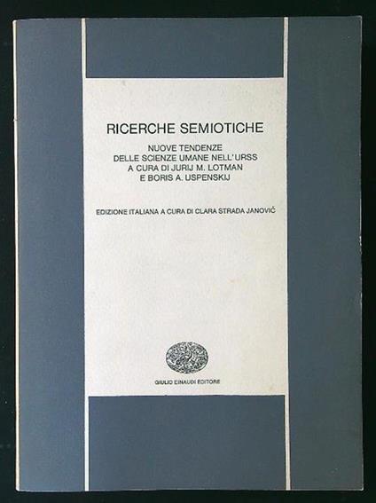 Ricerche semiotiche - Clara Strada Janovic - copertina