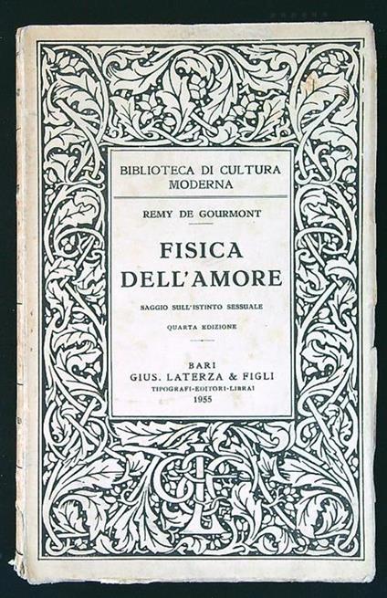 Fisica dell'amore - Rémy de Gourmont - copertina